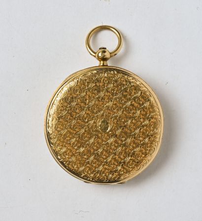 Montre de col en or jaune 18K (750/oo), cadran...