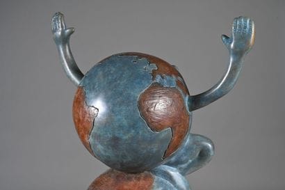 Hervé DI ROSA (né en 1959)
Map Monde, 2010
Bronze...