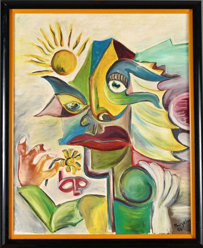 POUJOL (XXe siècle)
Personnage et soleil,...