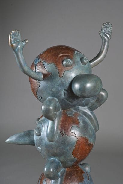 Hervé DI ROSA (né en 1959)
Map Monde, 2010
Bronze...