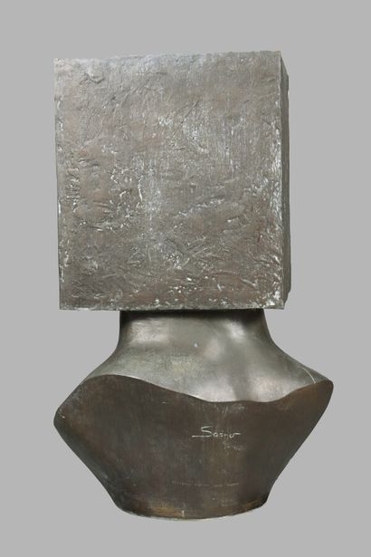 Sacha SOSNO (1937-2013).
Tête carrée, 1998.
Épreuve...