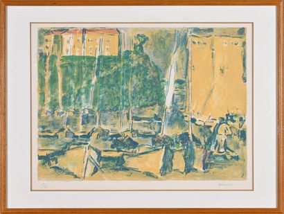 Antoine ARLANDIS (né en 1946).
Port du Midi.
Lithographie...