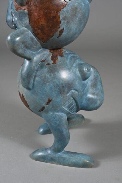 Hervé DI ROSA (né en 1959)
Map Monde, 2010
Bronze...