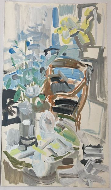 Marcel SAINT-JEAN (1914-1994).
Le fauteuil.
Gouache...