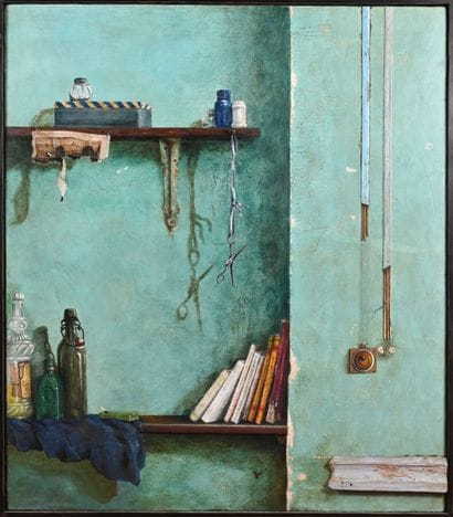 Bob GUINY (XXe siècle)
Etagère dans l'atelier,...