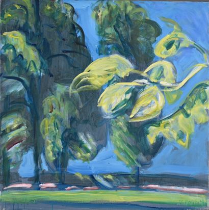 * Jacques PONCET (1921-2012)
Garden, 1993
Oil...