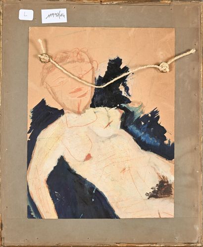 Jules PASCIN (1885-1930)
Standing nude model,...