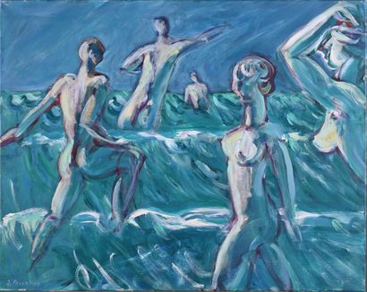 * Jacques PONCET (1921-2012)
Nudes bathing,...