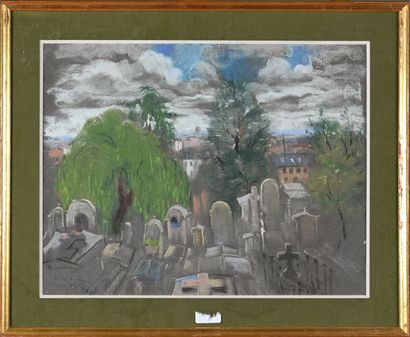 Yvonne VICAT (1902-1994)
Père Lachaise, 1946
Pastel...
