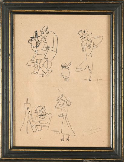 Jules PASCIN (1885-1930)
Character studies
Ink...