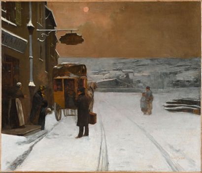 David GIRIN (1848-1917)
Travelers near the...