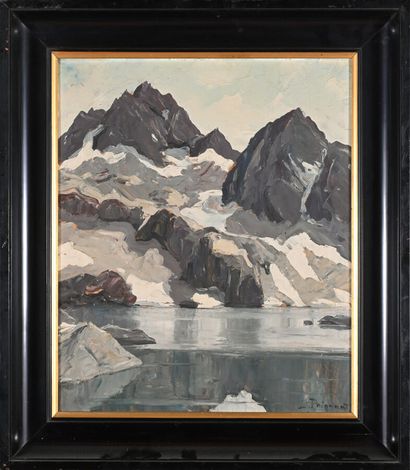 Lucien POIGNANT (1905-1941)
Lac Cornu, Chamonix
Oil...
