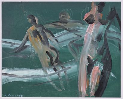 * Jacques PONCET (1921-2012)
Beach scenes
Oil...