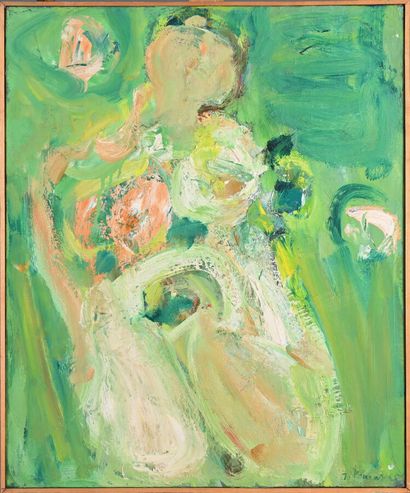 * Jacques PONCET (1921-2012)
Nude with foliage,...