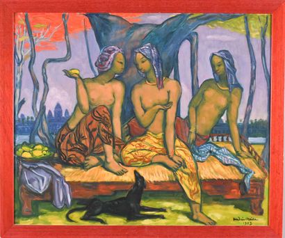 André MAIRE (1898-1984)
Women at rest, 1973
Oil...
