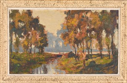 Eugène BROUILLARD (1870-1950)
Autumn landscape
Oil...