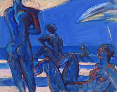 * Jacques PONCET (1921-2012)
Bleu outremer,...