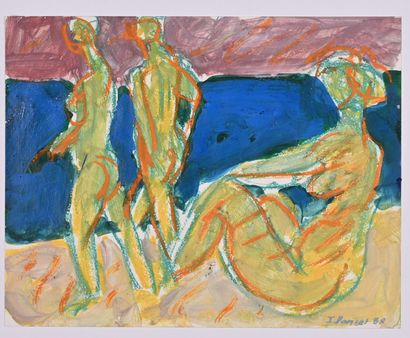 * Jacques PONCET (1921-2012)
Bathers at the...
