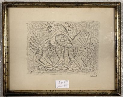 Pierre TAL COAT (1905-1985)
Les coqs
Lithograph...