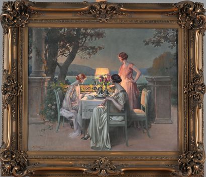 Delphin ENJOLRAS (1857-1945)
Terrace, evening,...