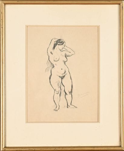 Jules PASCIN (1885-1930)
Standing nude model,...