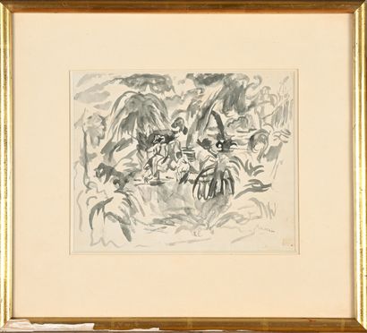 Jules PASCIN (1885-1930)
Scene in Cuba (?)
Ink...