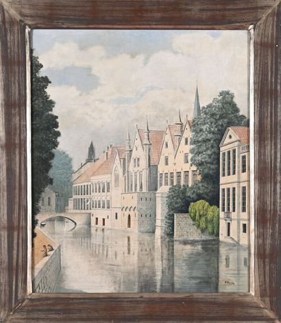 L. DEVIGNE (20th century)
Bruges
Oil on canvas
Signed...