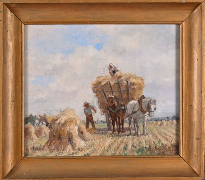Henry LECLERC (1905-1970)
Haymaking
Oil on...