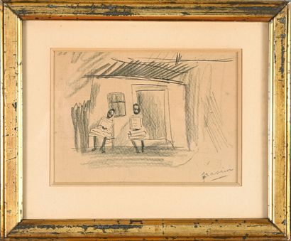 Jules PASCIN (1885-1930)
Two people sitting...