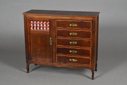 Lot de 3 meubles de poupées bois
-une armoire...