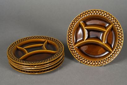 DIGOIN - SARREGUEMINES, lot de 6 assiettes...