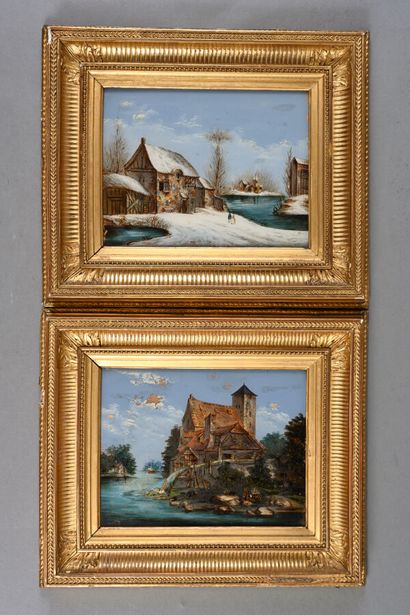 E. ALEXANDRE (XIXe siècle)
Moulin à eau et...