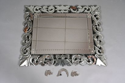 Miroir rectangulaire de style vénitien à...