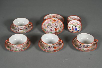 JAPON, partie de service à thé en porcelaine...