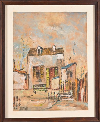Gilbert CHAVAN (XXe)
Vue d'une maison
Huile...
