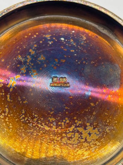 Seau à glace en métal argenté à décor de...
