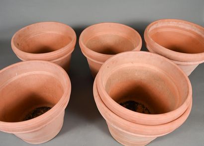 Ensemble de six grands pots à plantes en...