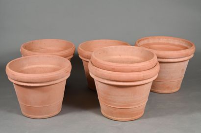 Ensemble de six grands pots à plantes en...