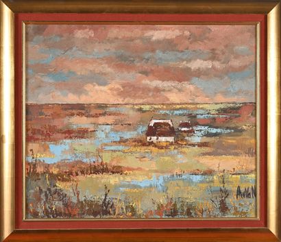 Gilbert CHAVAN (1929-1975)
Cabanes de gardian...