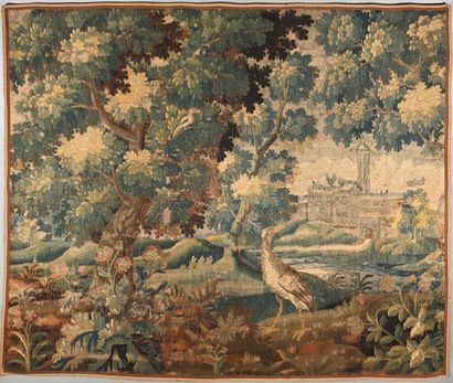 Fragment de tapisserie Aubusson XVIII°
205...