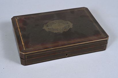 Coffret à jetons en placage de palissandre...