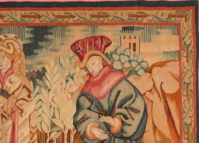 Tapisserie dans le style du Moyen-Âge figurant...
