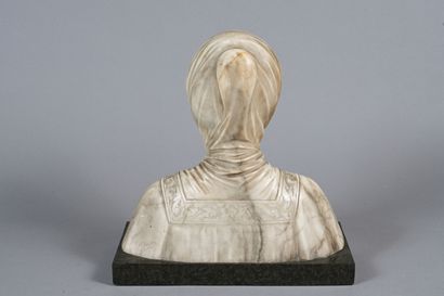 A. CIPRIANI. Buste en albâtre représentant...