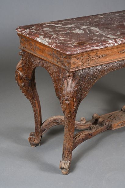 Console d'applique en chêne sculpté, ceinture...