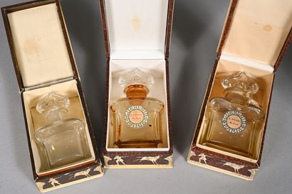 GUERLAIN. Lot de trois flacons 