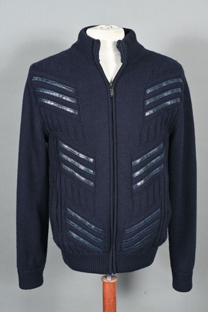 ZILLI. Cardigan Homme en cachemire marine,...