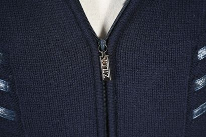 ZILLI. Cardigan Homme en cachemire marine,...