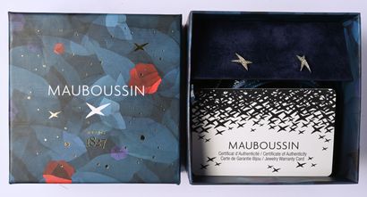 MAUBOUSSIN : Paire de clous d'oreilles en...
