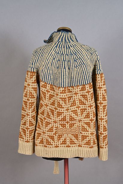 DRIES van NOTEN. Gilet en laine grosse maille...