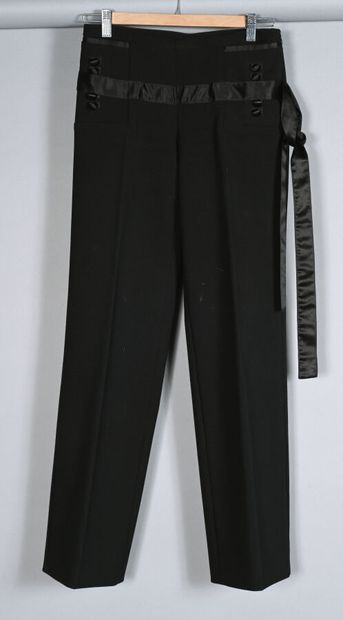 JUST CAVALLI, pantalon de smoking en gabardine...